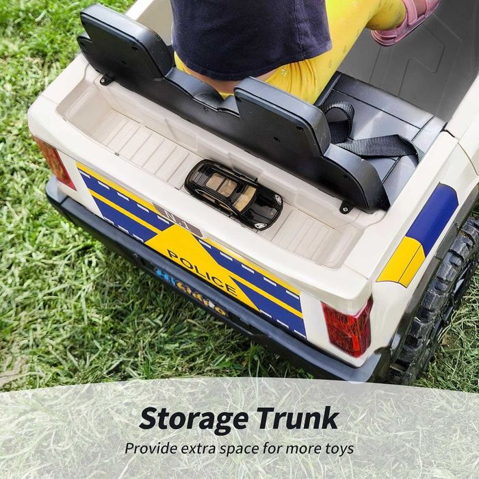 Masinuta electrica pt 2 copii Kinderauto Police Patrol 4x200w White