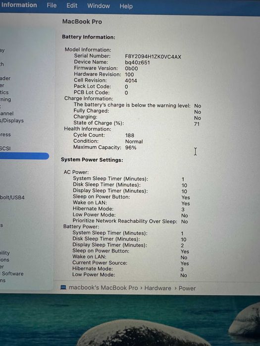 Macbook Pro M1 Pro 16' 16GB RAM 10CPU 16GPU 512GB SSD