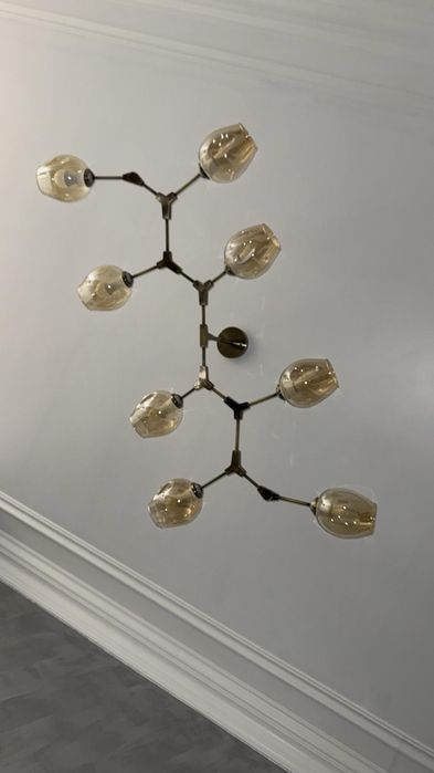 Lustra 8 x 60W bec E27 Plafoniera Sputnik aspect molecular