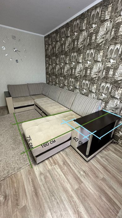 Диван 3,3 м., б/у