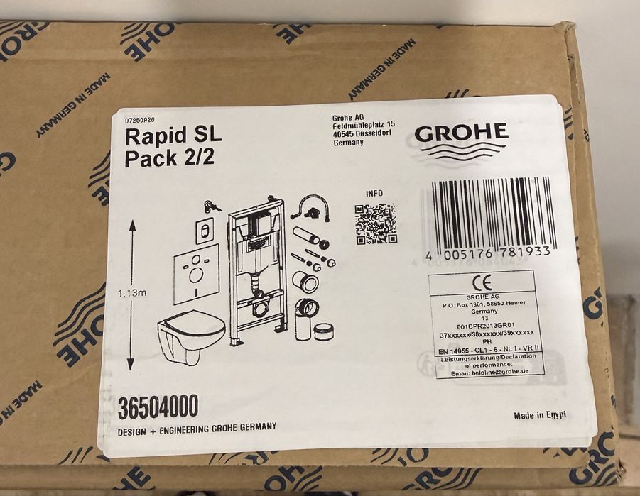 Grohe Rapid SL 5в1 Bau Ceramic Slim