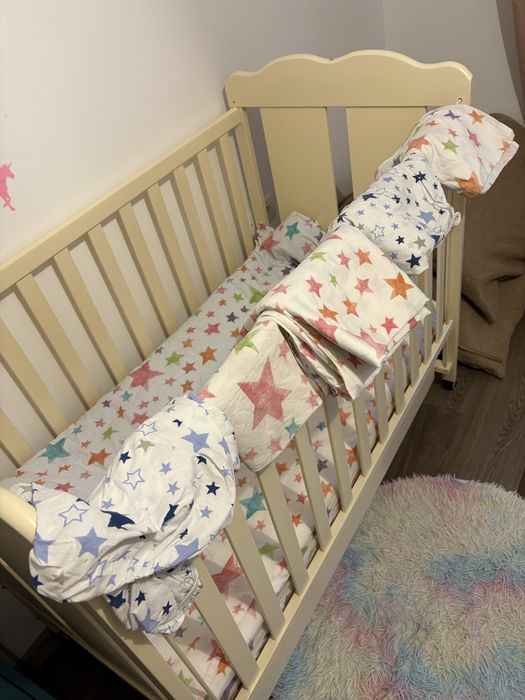 Patut de lemn pentru copii de la nastere pana la 3-4 ani