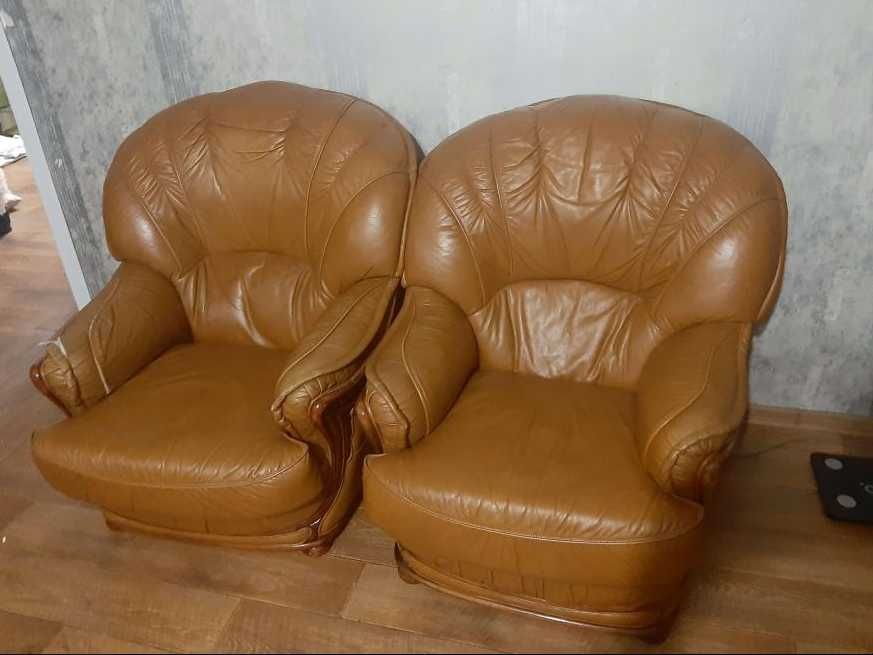 Продам диван и кресла КОЖАНЫЕ