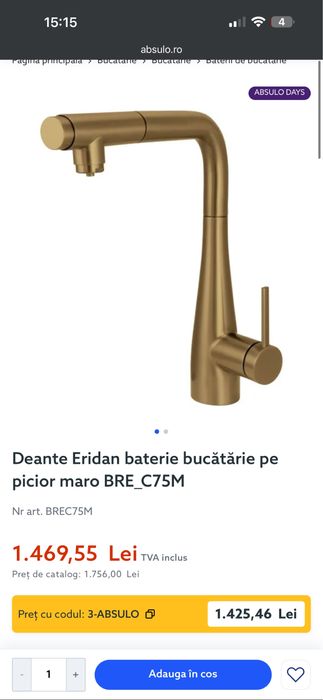 Baterie Bucatarie Deante