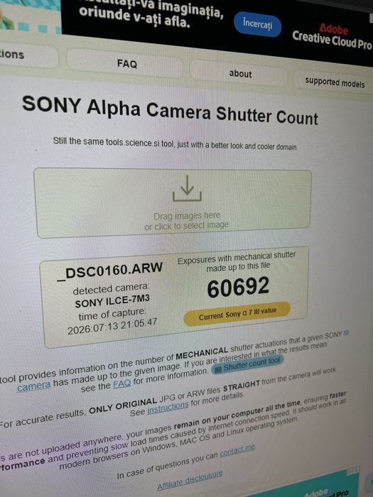 Sony A7III 60.000 Cadre
