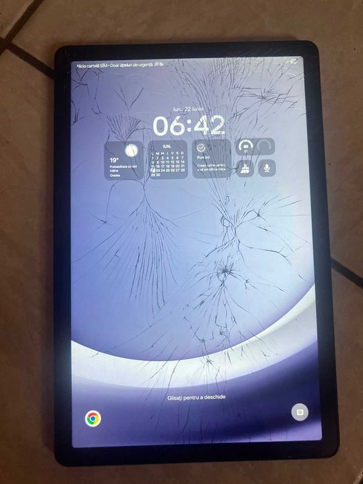 Tableta Samsung Galaxy Tab A9+ 5G – ecran spart, funcționează perfect, 8GB RAM, 128GB, 11", SIM