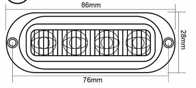 ЛЕД габарит- ОРАНЖЕВ затъмнен