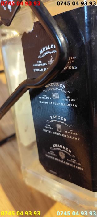 sticla goala si suport leagan metalic Whiskey jack Daniels 40gr 3 litr