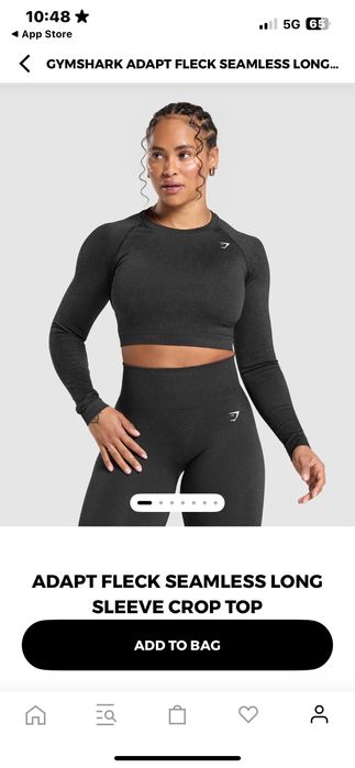 Gymshark черен и зелен топ