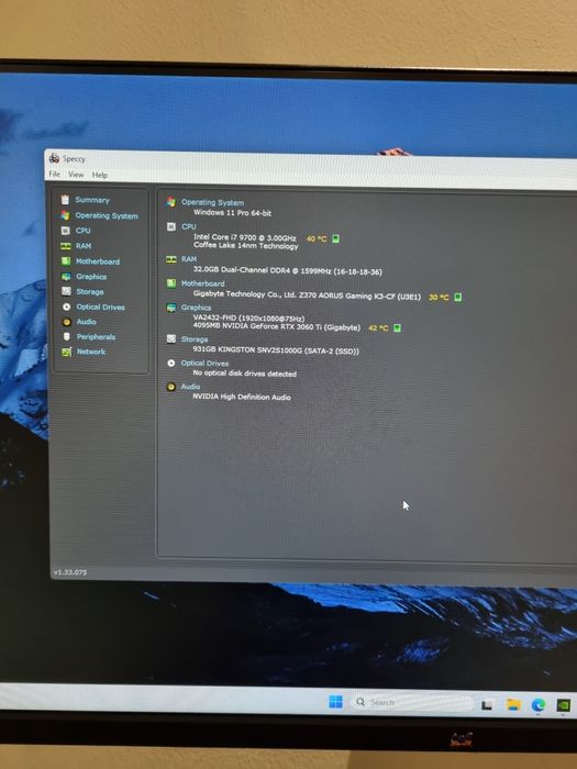 Unitate pc i7 9700 + rtx 3060 ti 8gb