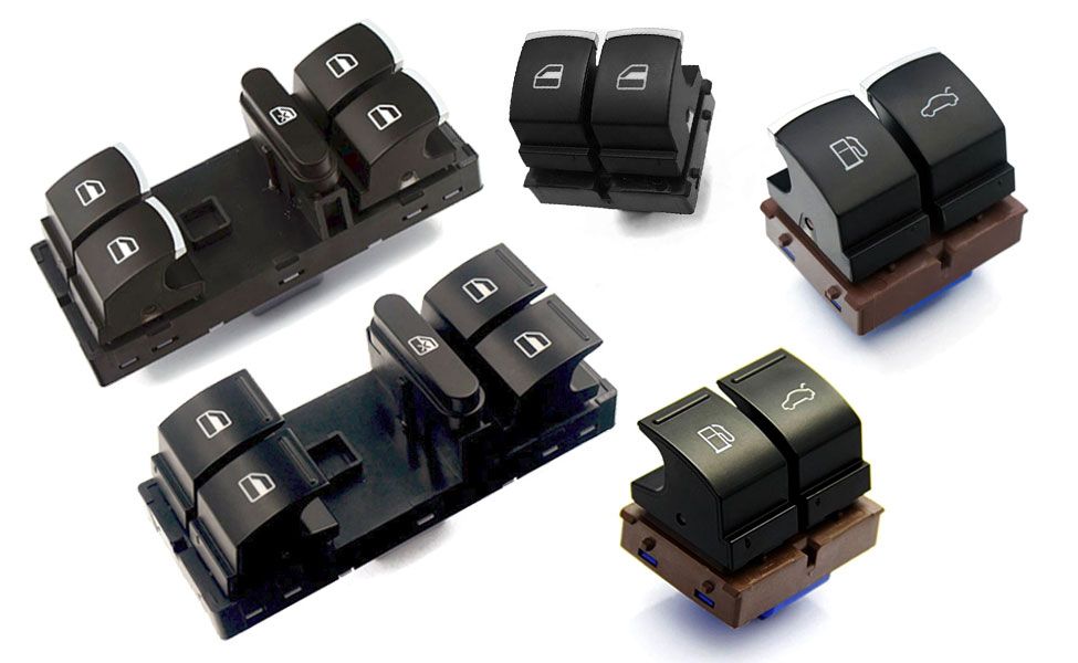 Butoane cromate geamuri, oglinzi, faruri -Golf 5, Passat B6, Jetta etc