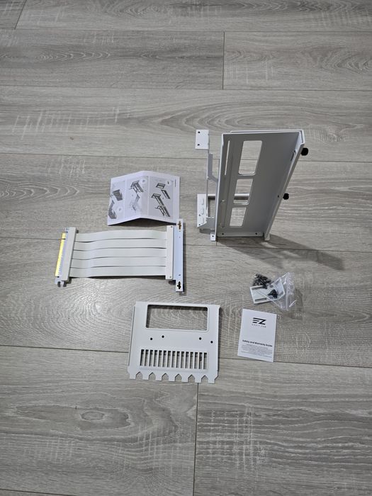 Suport vertical GPU EZDIY-FAB PCIe 4.0 X16 Gen4 – Alb