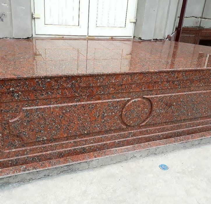 Установка Гранит Корка Мрамор на цокол Фасад из Натуральная Травертин