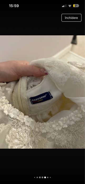 Rochita de ocazii pentru fetite cu dantela si tul