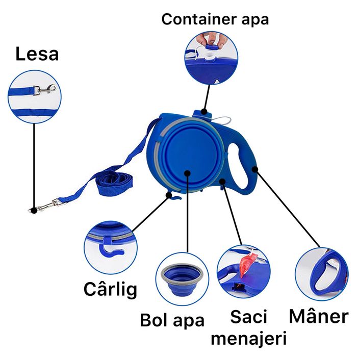 Lesa pentru caini multifunctionala