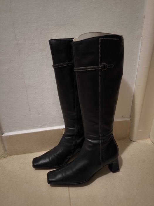 Cizme italiene din piele neagra PREGO