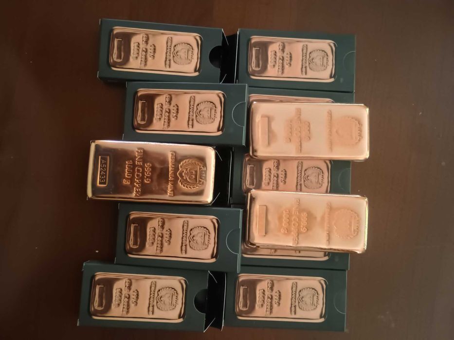 Lingou cupru 1000 g Germania Mint Stoc 10 bucati