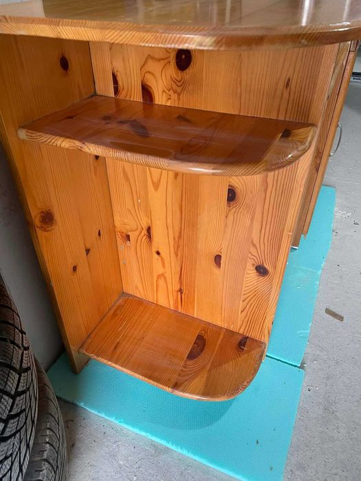 Дървено бюро масив Компютърно бюро с шкаф и чекмедже Здраво бюро