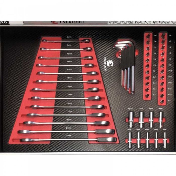 Шкаф с инструменти с 6 чекмеджета – 4 пълни  EverForce