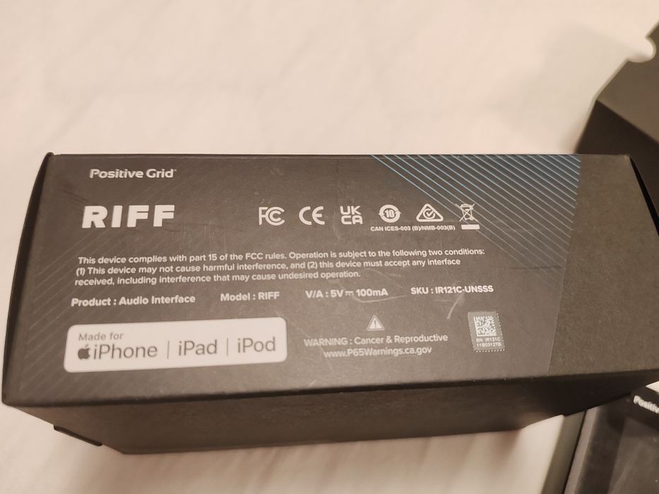 Positive Grid RIFF interfață audio pentru chitară  Ca nouă