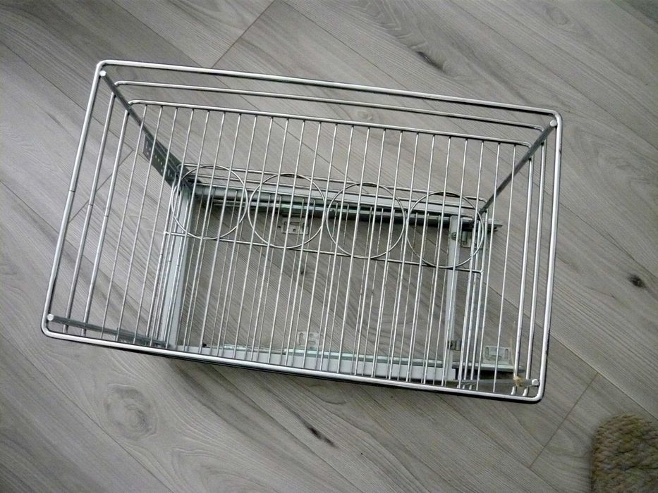 Cos jolly pentru bucatarie cu glisiera, crom