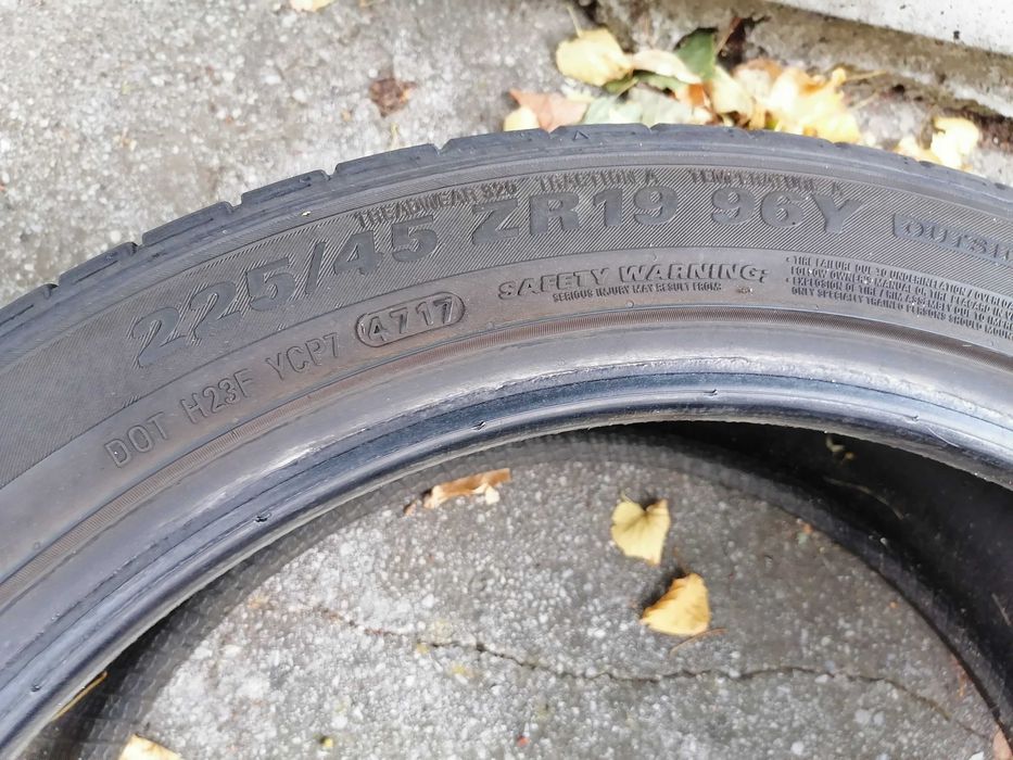 225/45/19 1бр.Kumho гума