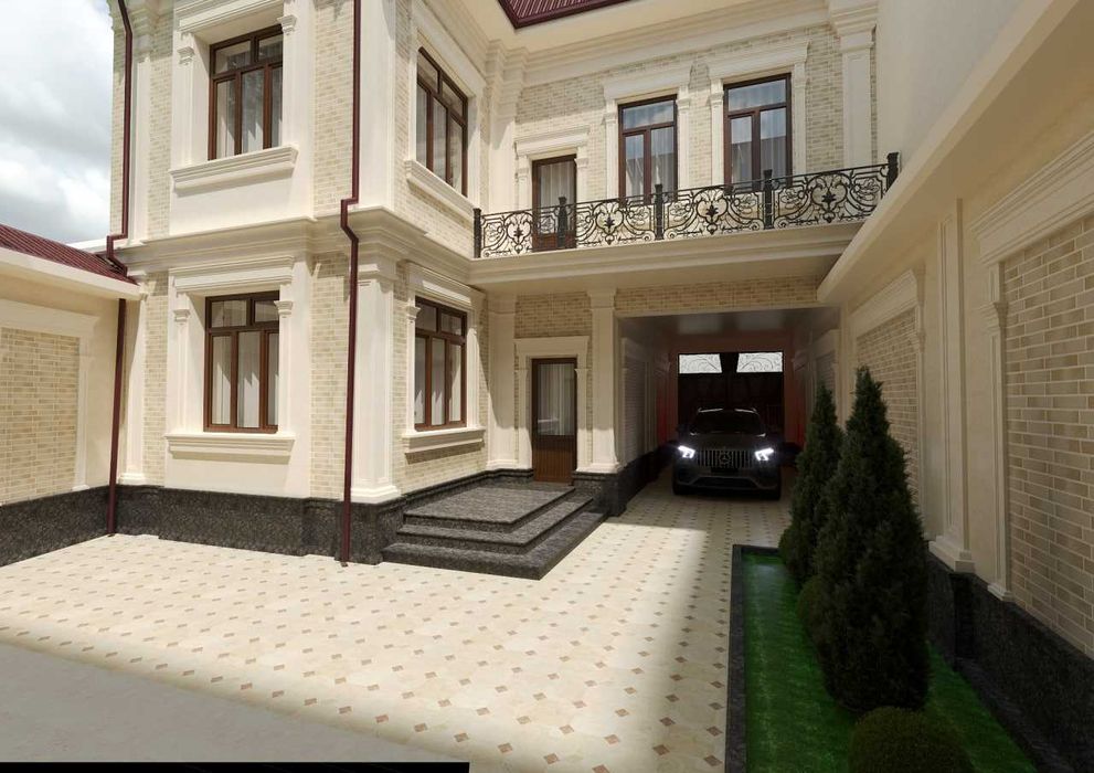 3-этажный коттедж, 8-комнат, 2,3-сотки земли в Сергели, м-в Строитель