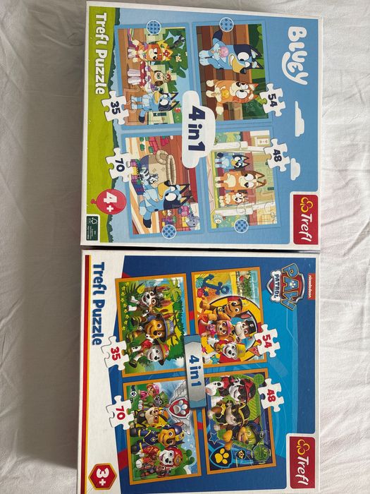 Пъзел 4 в 1 Trefl - paw patrol , Bluey