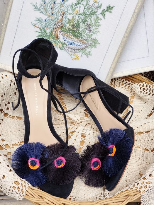 Оригинални сандали Loeffler Randall ,39.5 номер, перфектно състояние,guess,tots