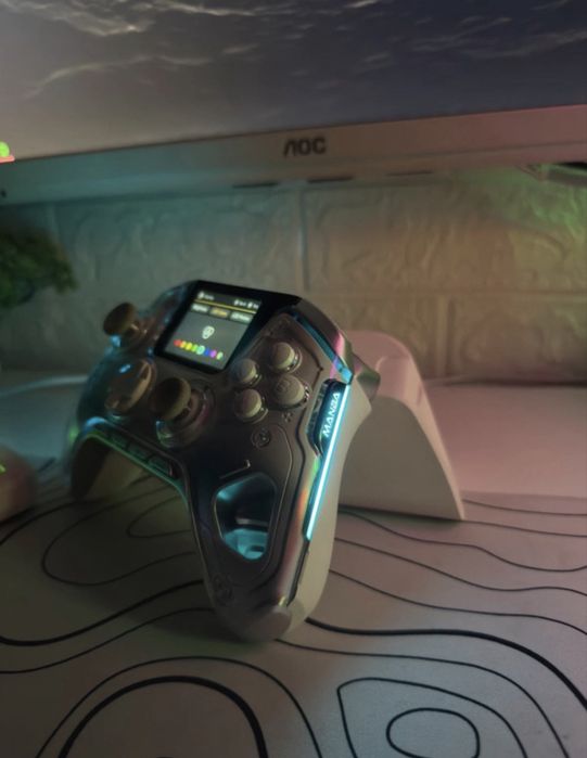 Controller wireless premium cu display interactiv & Hall Effect – compatibil PC / Switch / iOS / Android