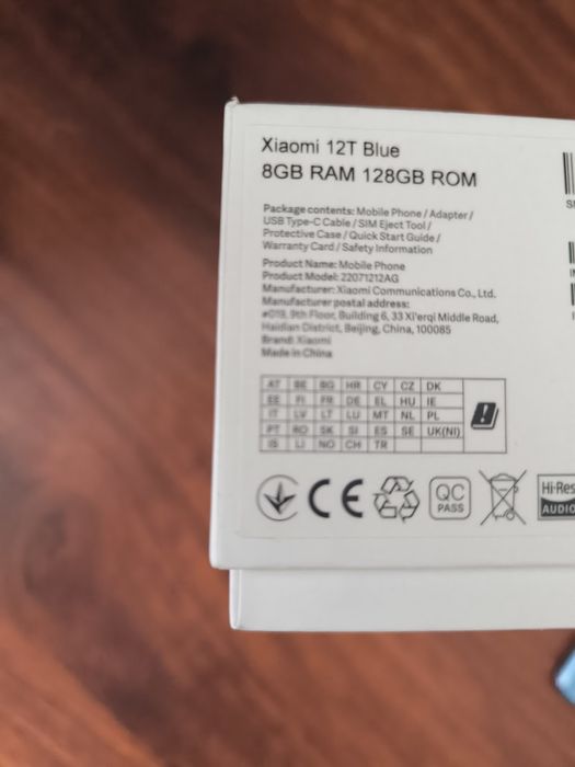 Xiaomi 12 T , 128 gb . двухсимочный