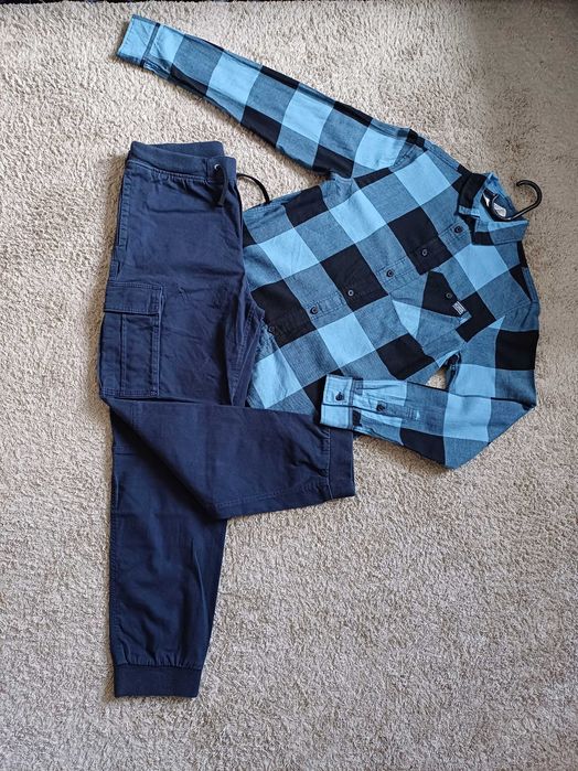 Панталон джогър и риза за момче H&M 158