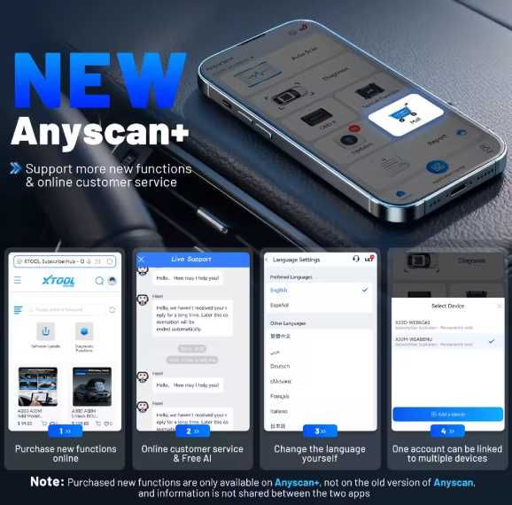 Tester / Diagnoza Auto XTool A30M 2026 Bluetooth cu Licenta pe viata