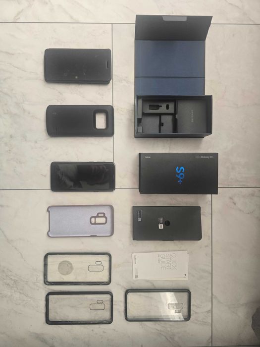 Vand Samsung Galaxy S9+ edge plus, fulbox, husa cu baterie, accesorii