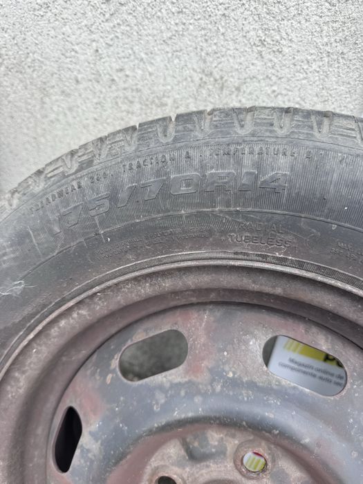 Set 4 roti complete jante otel cu anvelope vara 175 70 R14 Hyundai i20 i10 Accent Kia Rio Suzuki Swift  Mazda 2 DE 2008-2014