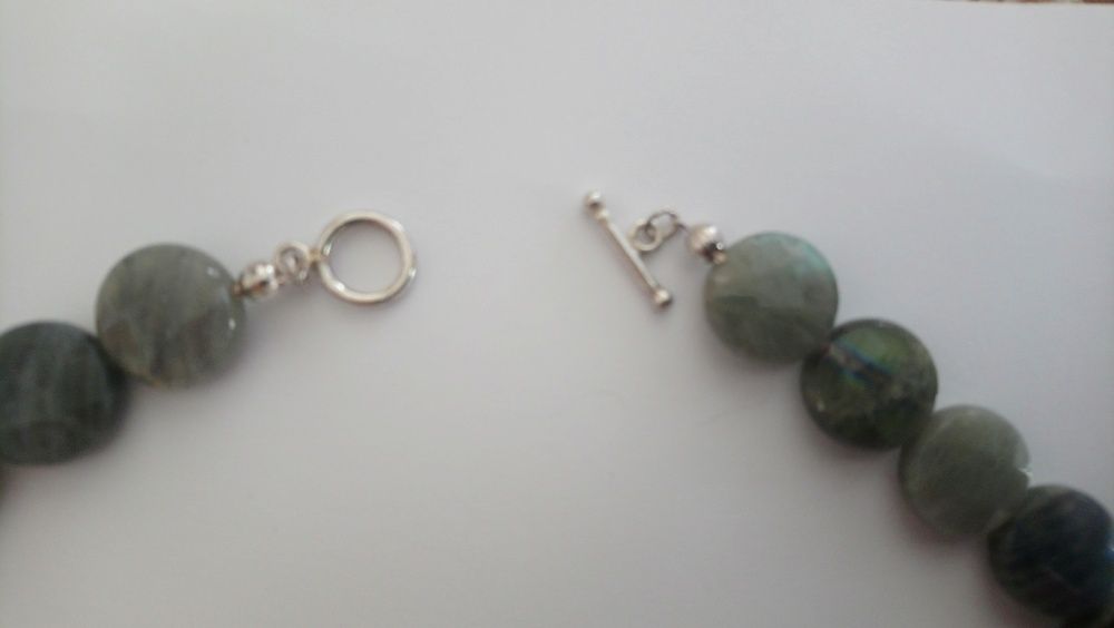 Комплект бижута от лабрадорит (полускъпоценен камък) и сребро