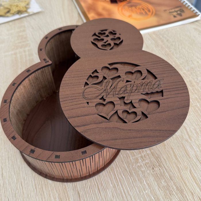 8-mart uchun sovga solishga idish.padarichni quti