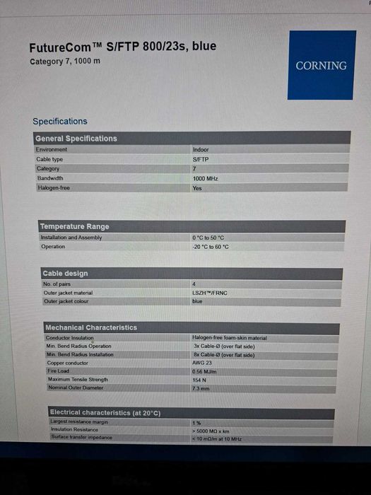 Cablu S-FTP Cat.7