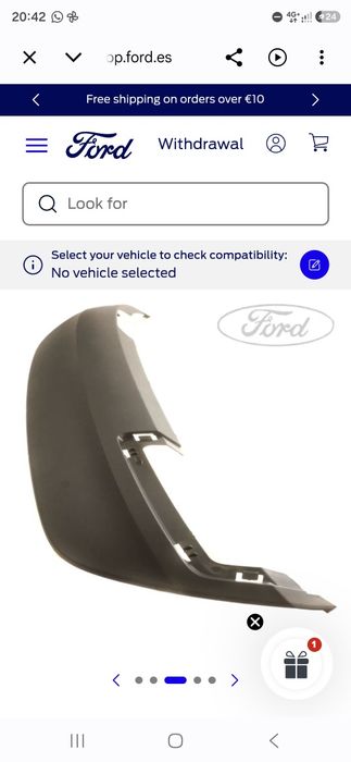 Bară spate Ford Fiesta Mk7 2008-2013 NOUĂ + spoiler inferior