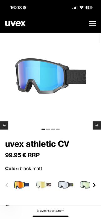 ОЧКИ для сноуборда uvex athletic CV