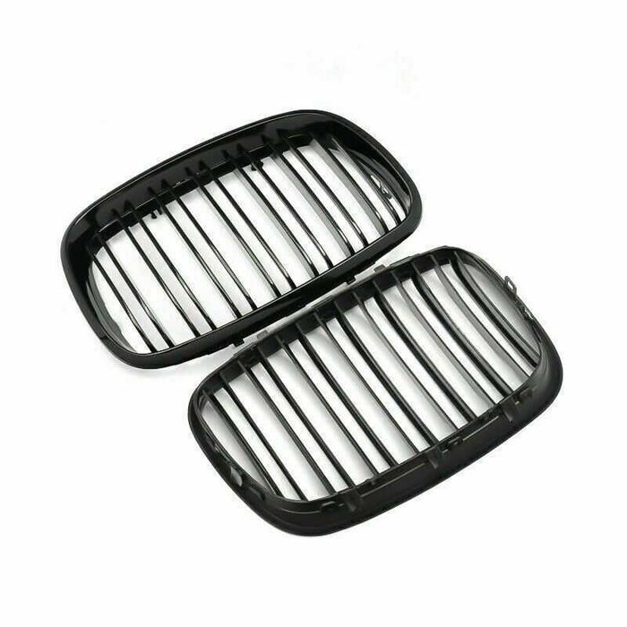Grila Grile Nari Duble Negre Negru Lucios Radiator Bmw X5 E70 X6 E71