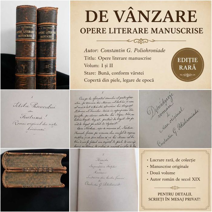 Carte veche C.G Polichroniade  Cioran  Eminescu manuscris