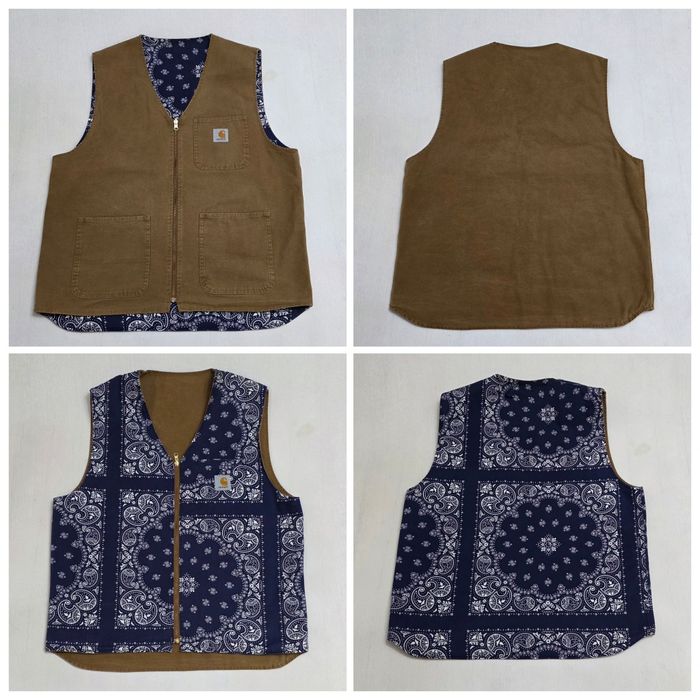 Vestă reversibilă CARHARTT WIP SS21 cu 2 fețe și bandană, Nr. XL