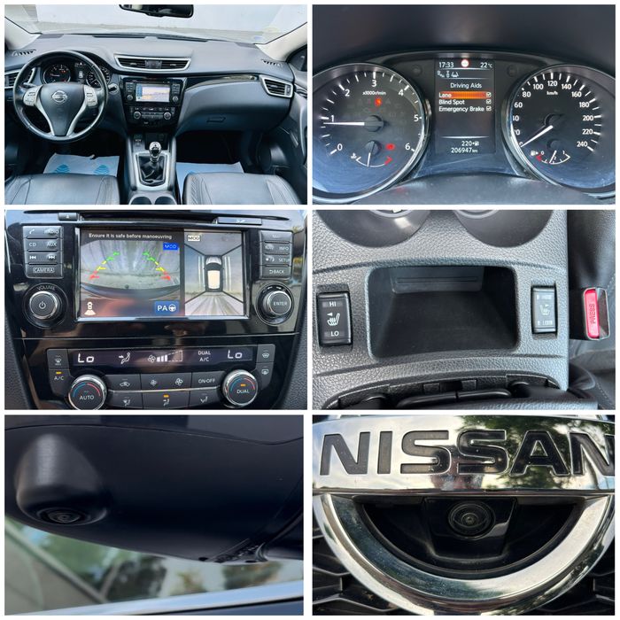 Qashqai Tekna/Full piele perforata/Panoramic/Camere 360/Jante 19/Lane assist/Blind Spot/Brake assist/Garantie 12 luni
