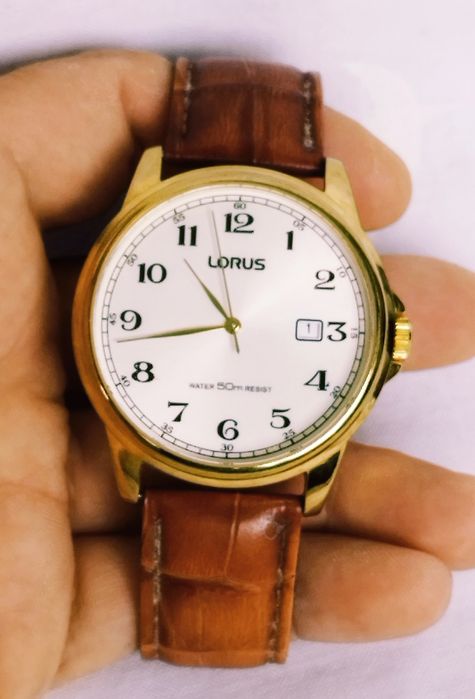 Ceas bărbătesc Lorus by Seiko cu quartz, carcasă din oțel inoxidabil si curea din piele