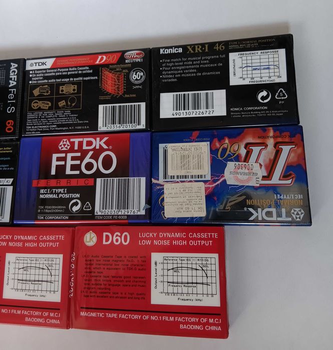 Caseta audio LUCKY,AGFA, Konica, Fuji și TDK noi sigilate anii 80/90