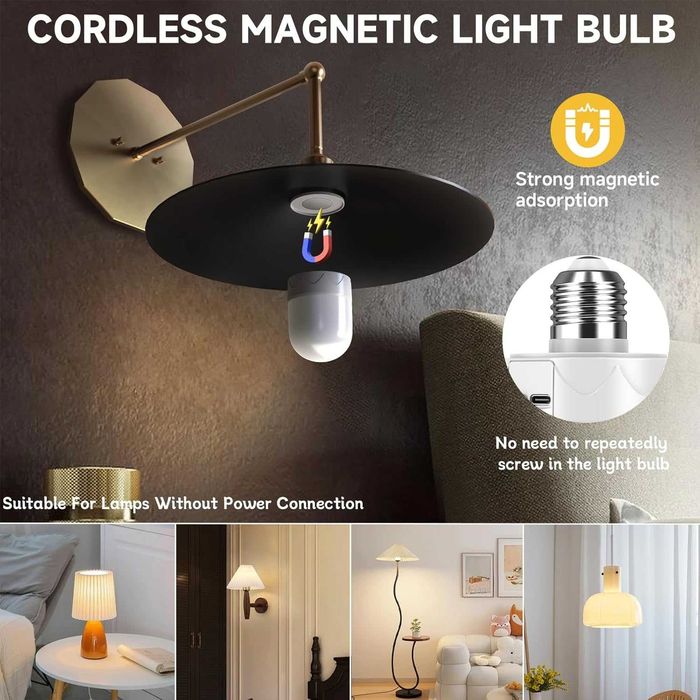 USB акумулаторна крушка с дистанционно управление, 12 цвята, 5w