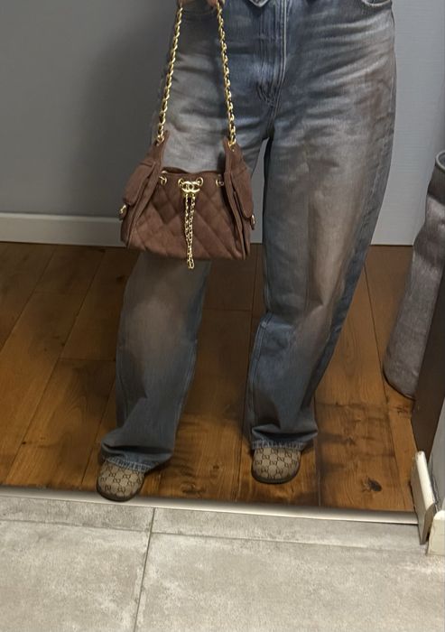 Geanta Chanel 25 mini maro piele intoarsa