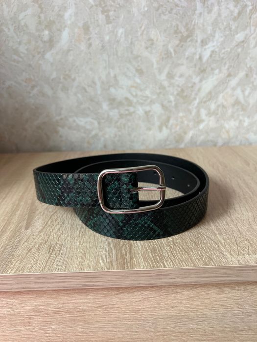 Нов тюркоазен колан от змийска кожа със сребърна катарама на Calliope