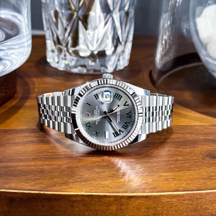 rolex datejust wimblendon 41,mm steel